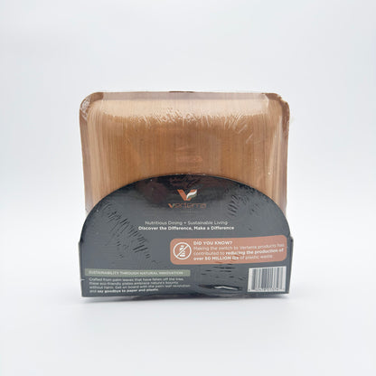 8"x8" Square Palm Plate (10 Packs of 10)