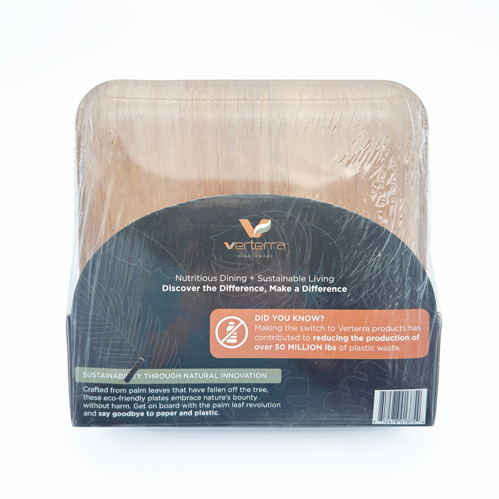 10"x10" Square Palm Plate (10 Packs of 10)