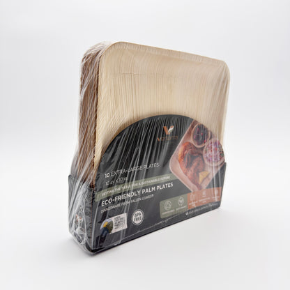 10"x10" Square Palm Plate (10 Packs of 10)