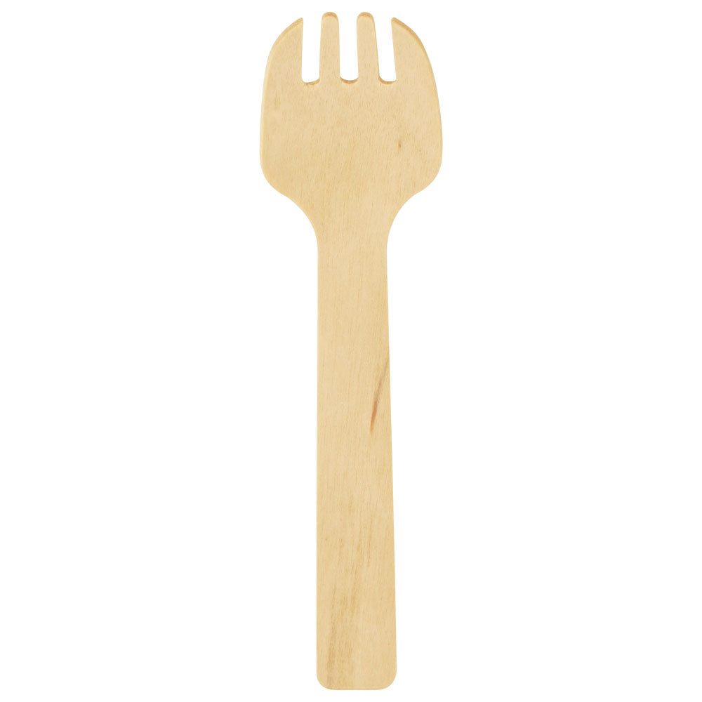 4" Heavy Weight Wooden Tasting Spork