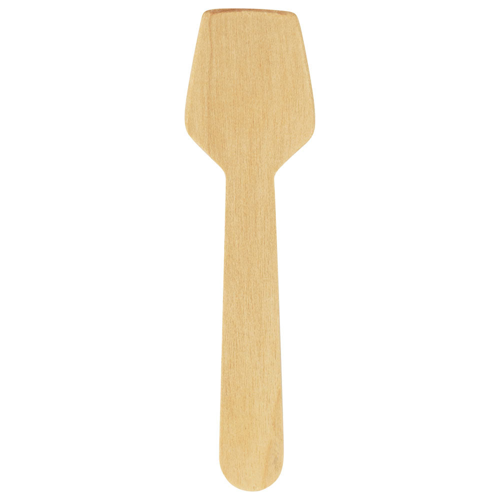 4" VerTerra Heavy Wooden Tasting Spoon