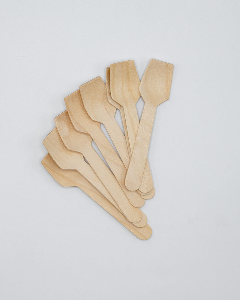 4" VerTerra Heavy Wooden Tasting Spoon