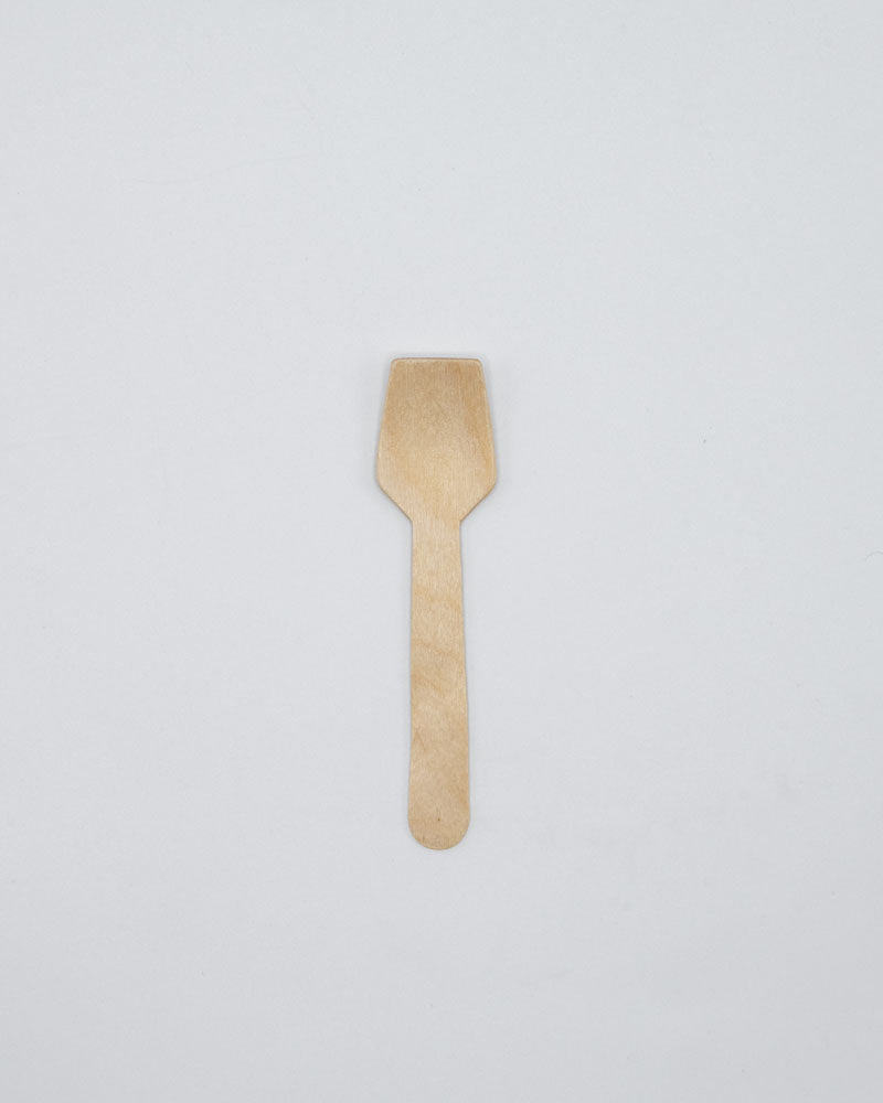 4" VerTerra Heavy Wooden Tasting Spoon