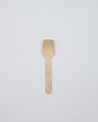 4" VerTerra Heavy Wooden Tasting Spoon