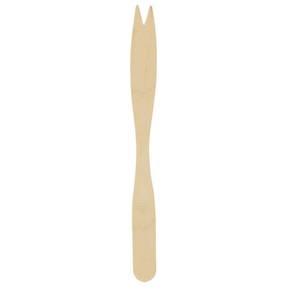 5.5" Heavy Weight Wooden Tasting Two Pronged Fork (Graze Craze)