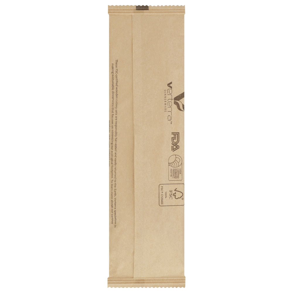 7" Heavy Weight Wooden Cutlery Kit