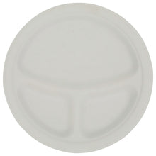 9" Round 3 Compartment Sugarcane Plate