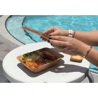 6.25"x7" Palm Leaf Plate and Bowl Serving Set (26 oz)