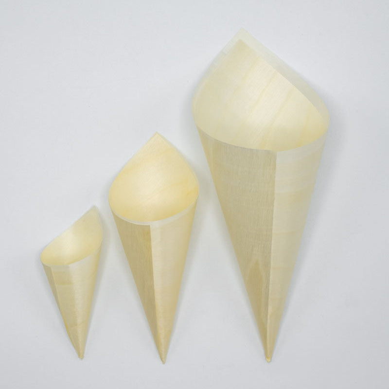8" Balsa Wood Food Cone