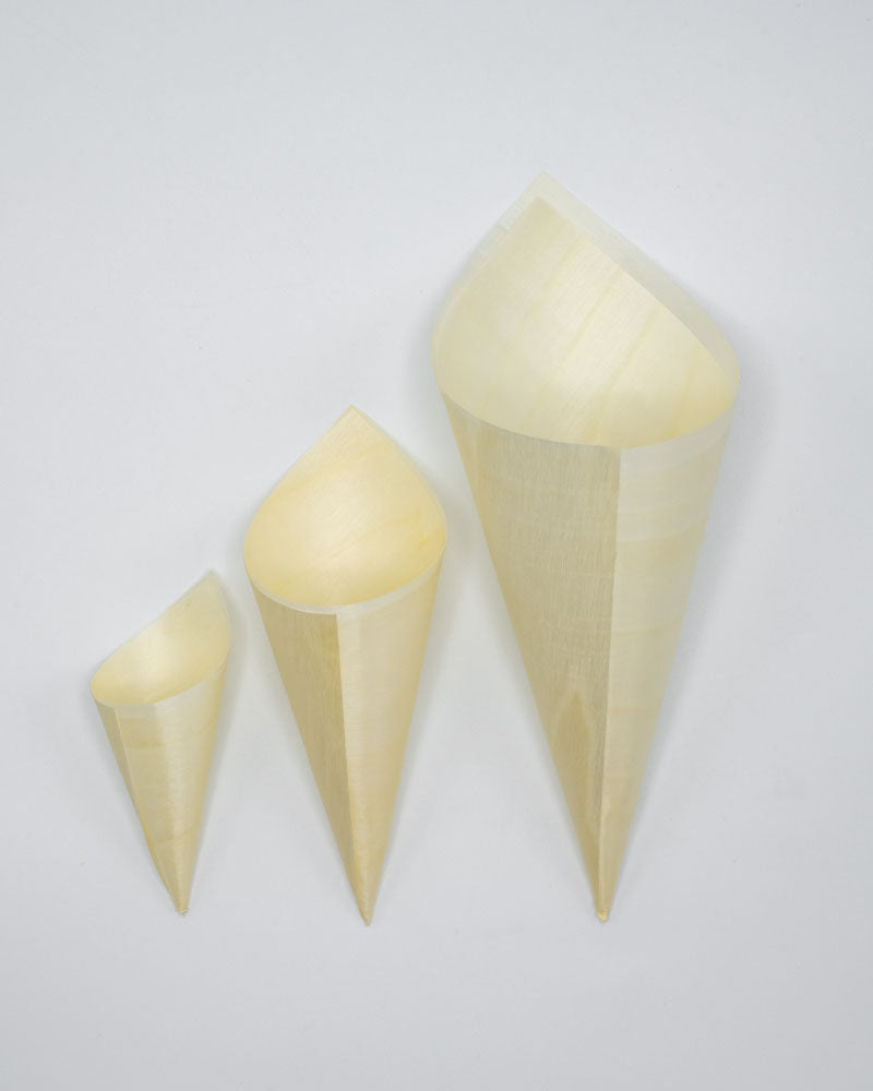 5" Balsa Wood Food Cone