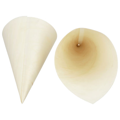 3" Balsa Wood Food Cone