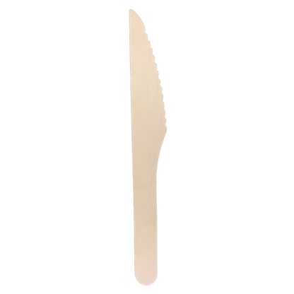 Eco² ® Lightweight Wooden Knives (100 Count Retail Pack)-VerTerra Dinnerware