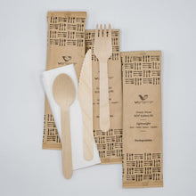 6" Light Weight Wooden Cutlery Kit