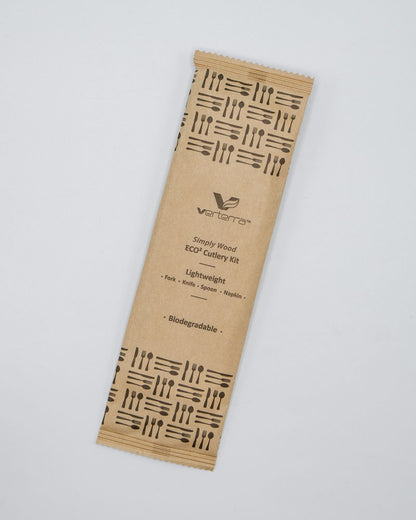 6" Light Weight Wooden Cutlery Kit