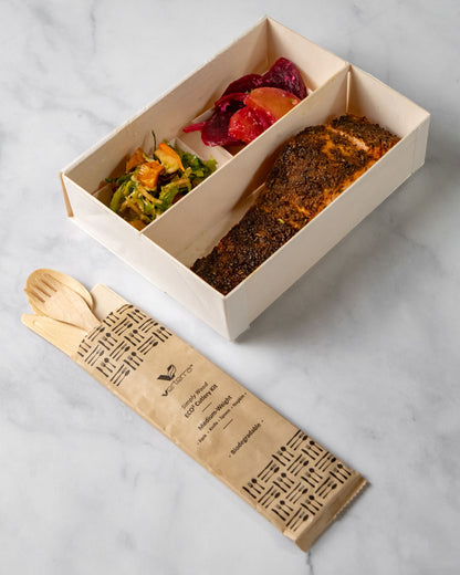 6.5" Medium Weight Wooden Cutlery Kit
