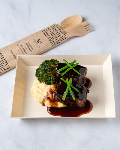 6.5" Medium Weight Wooden Cutlery Kit