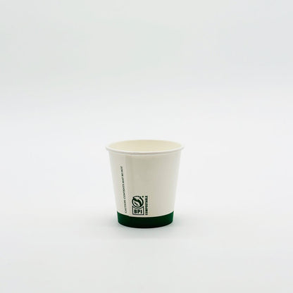 4 oz White Paper Hot/Cold Compostable Cup