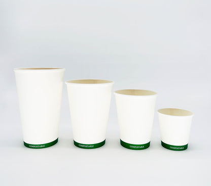4 oz White Paper Hot/Cold Compostable Cup