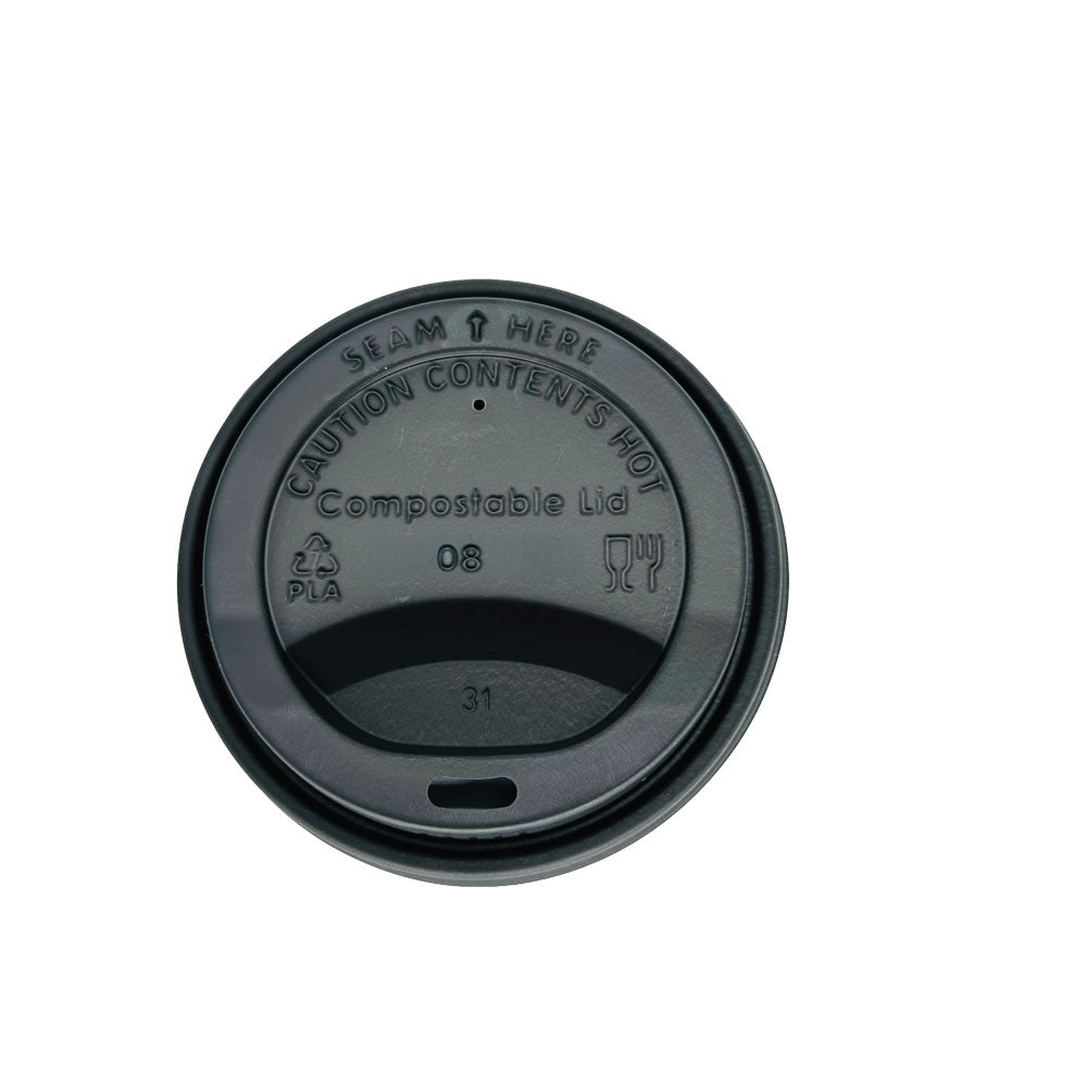 8 oz Black CPLA Hot/Cold Cup Lid