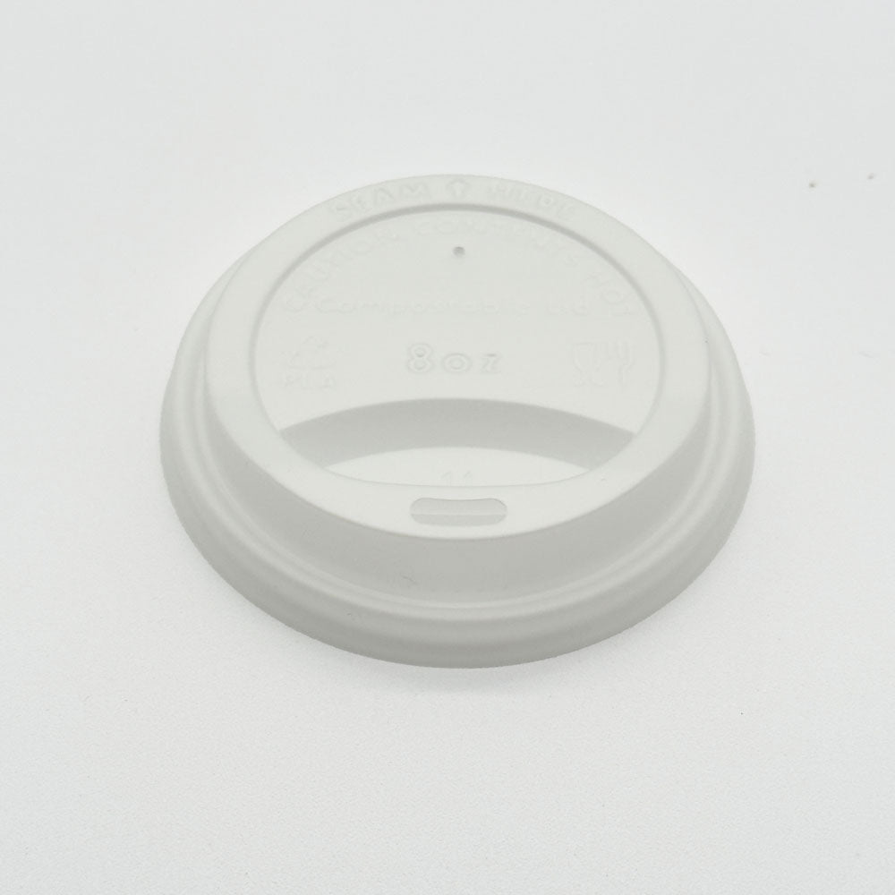 8 oz White CPLA Hot/Cold Cup Lid