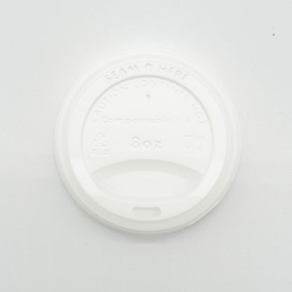 8 oz White CPLA Hot/Cold Cup Lid