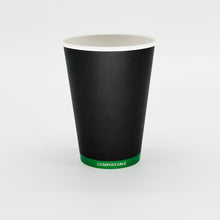 12 oz Black Paper Hot/Cold Compostable Cup