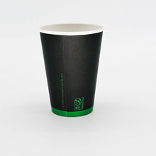 12 oz Black Paper Hot/Cold Compostable Cup