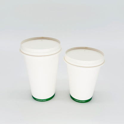 Universal White Paper Hot/Cold Cup Lids (12 oz, 16 oz, 20 oz)