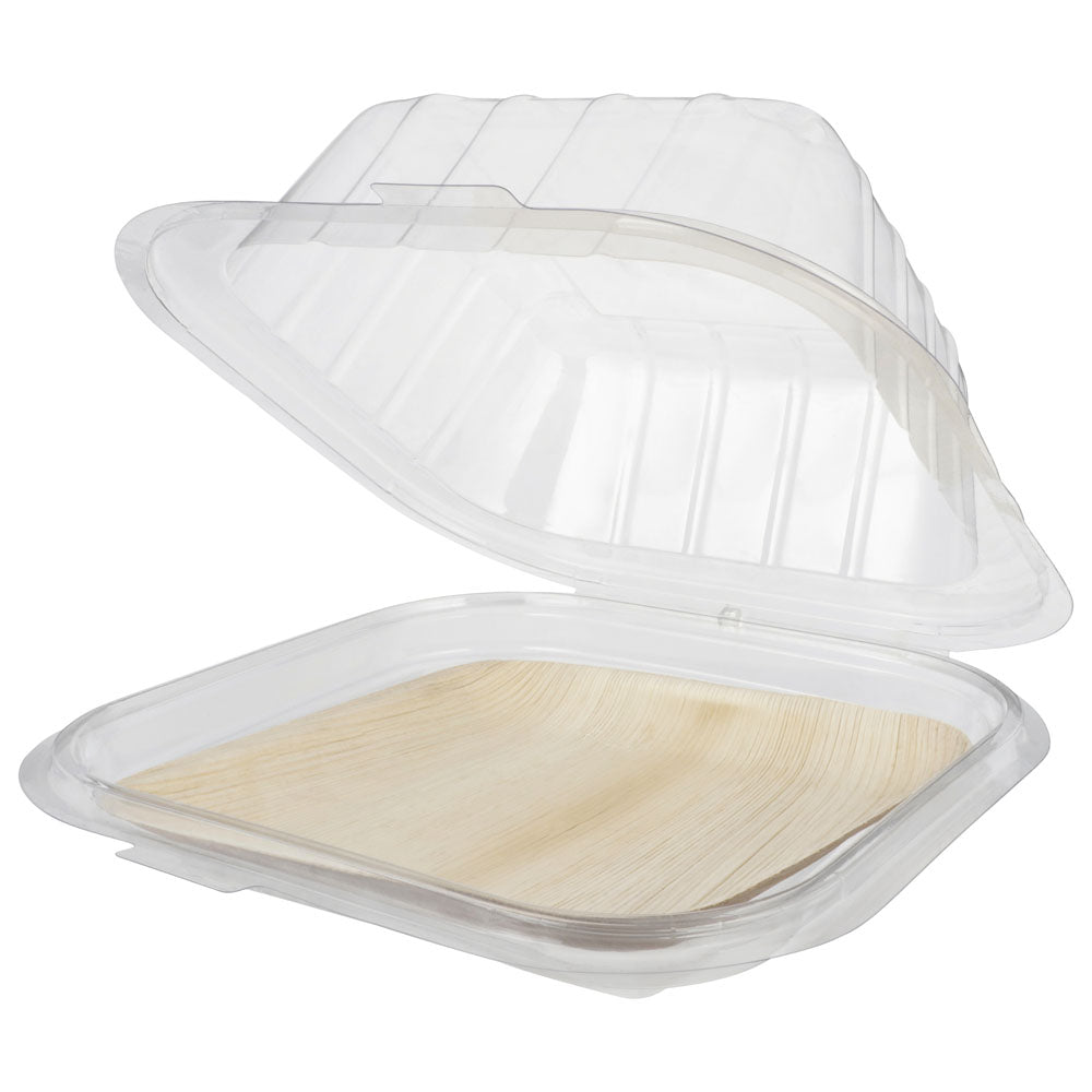 8" Square Rim-Lock Clamshell To-Go