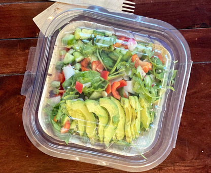 8" Square Rim-Lock Clamshell To-Go