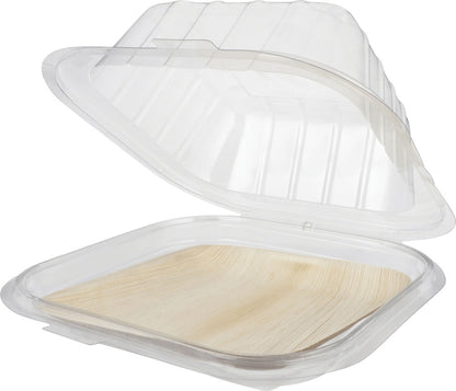 8" Square Rim-Lock Clamshell To-Go