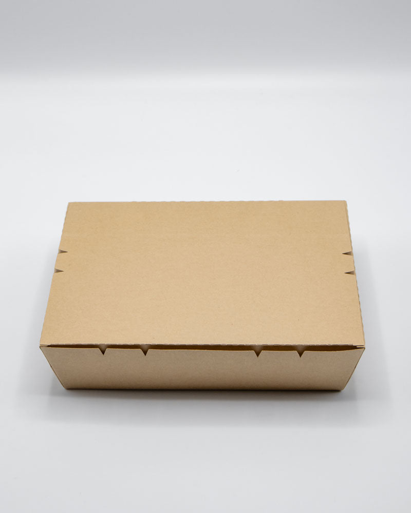 11"x9"x2" PaperBoard 3 Compartment Bento Box
