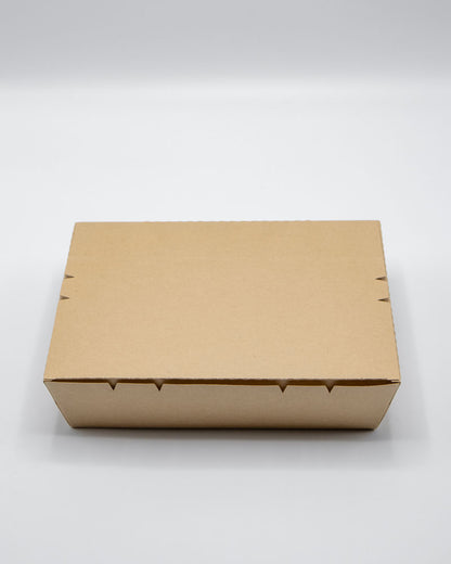 11"x9"x2" PaperBoard 3 Compartment Bento Box