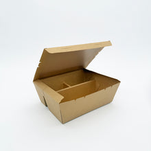 9"x7"x3" PaperBoard 3 Compartment Bento Box