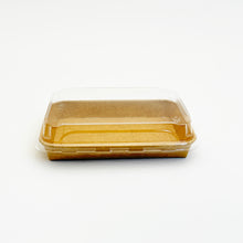 7.3"x5.1" Kraft PaperBoard Tray with Clear PET Lid