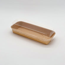 8"x4"x1" Kraft PaperBoard Tray with Clear PET Lid