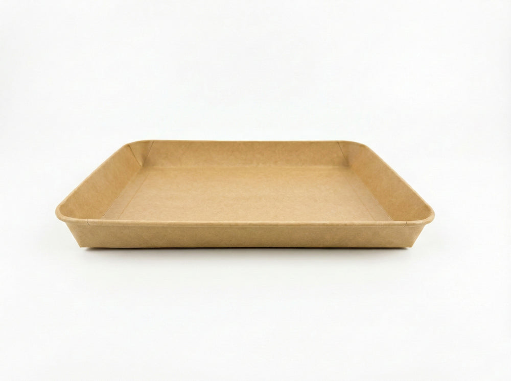 12"x9"x1.25" Kraft Tray (80 oz)