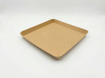 14"x14"x1.25" Kraft Tray (110 oz)