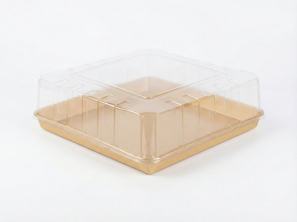 16"x16"x1.25" Kraft Tray (140 oz)