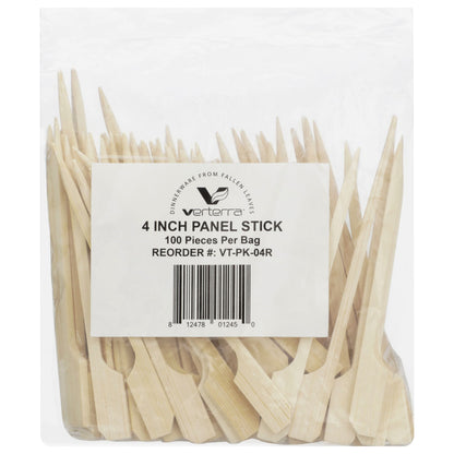 4" Bamboo Paddle Pick