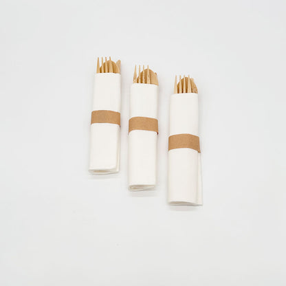 Pre-Rolled Bamboo Cutlery Kit
