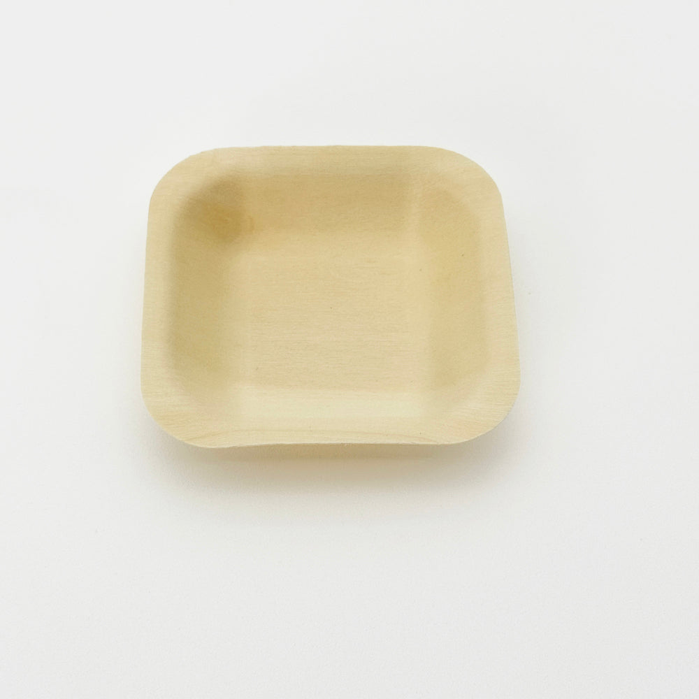 2.75"x2.75" Square Wooden Plate