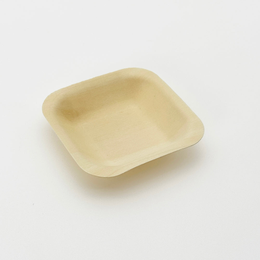 2.75"x2.75" Square Wooden Plate
