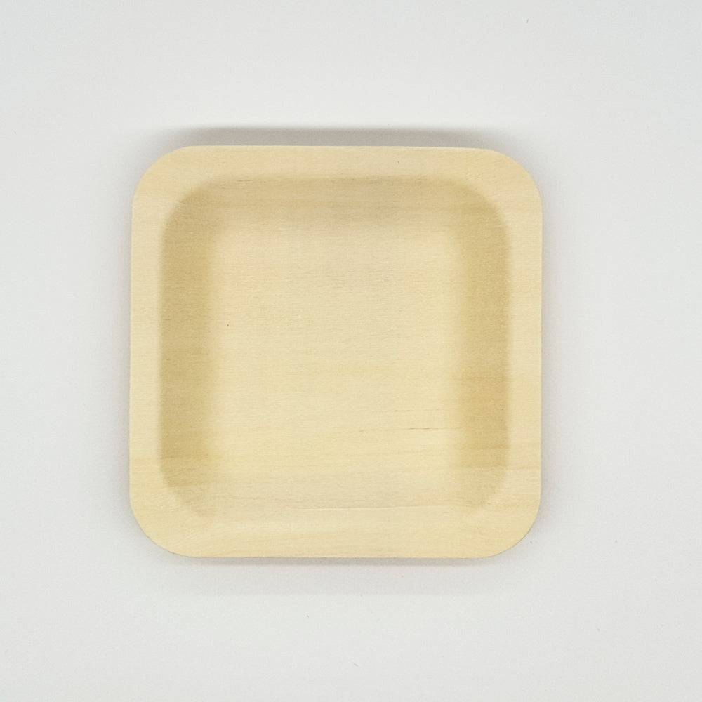 4.5"x4.5" Square Wooden Plate