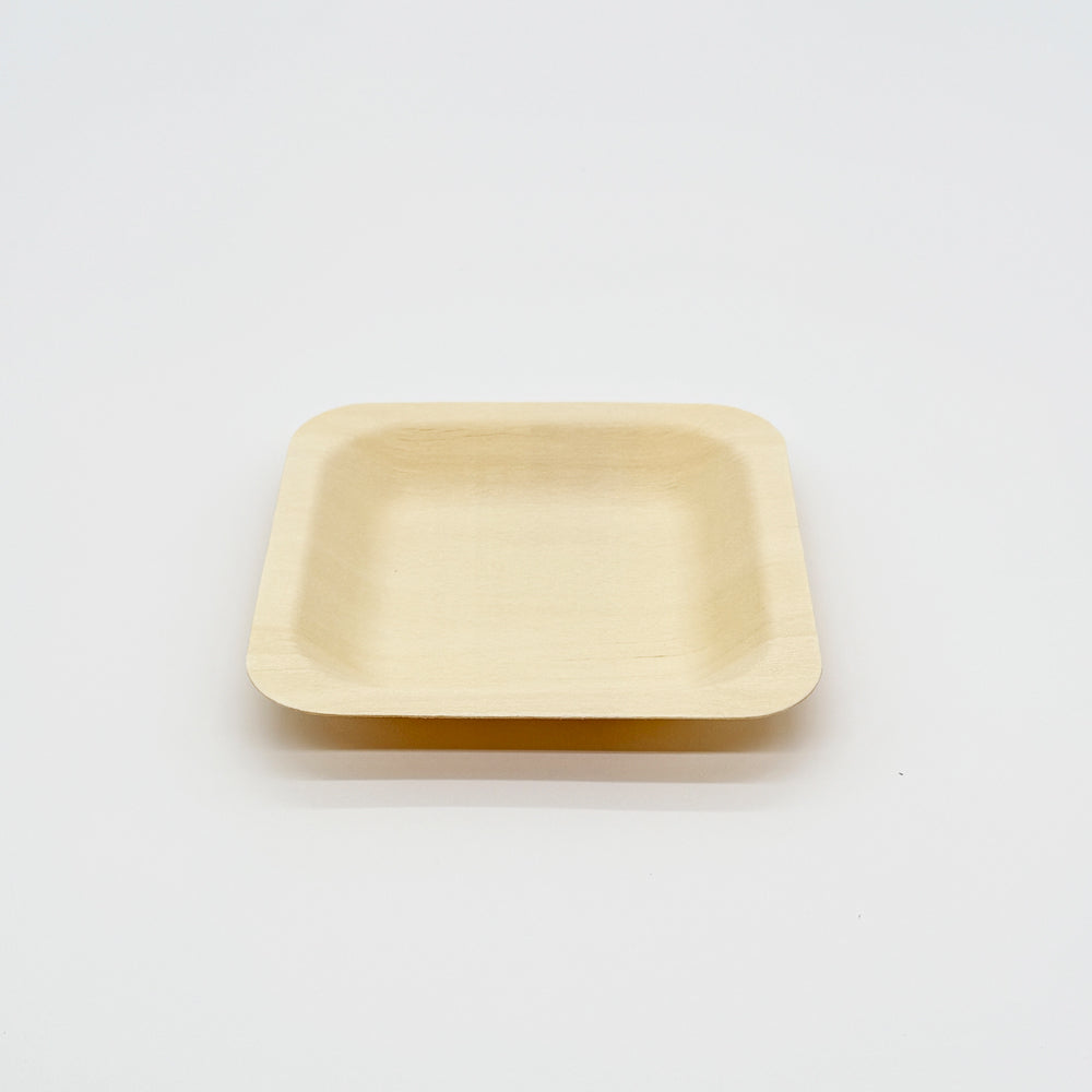 4.5"x4.5" Square Wooden Plate