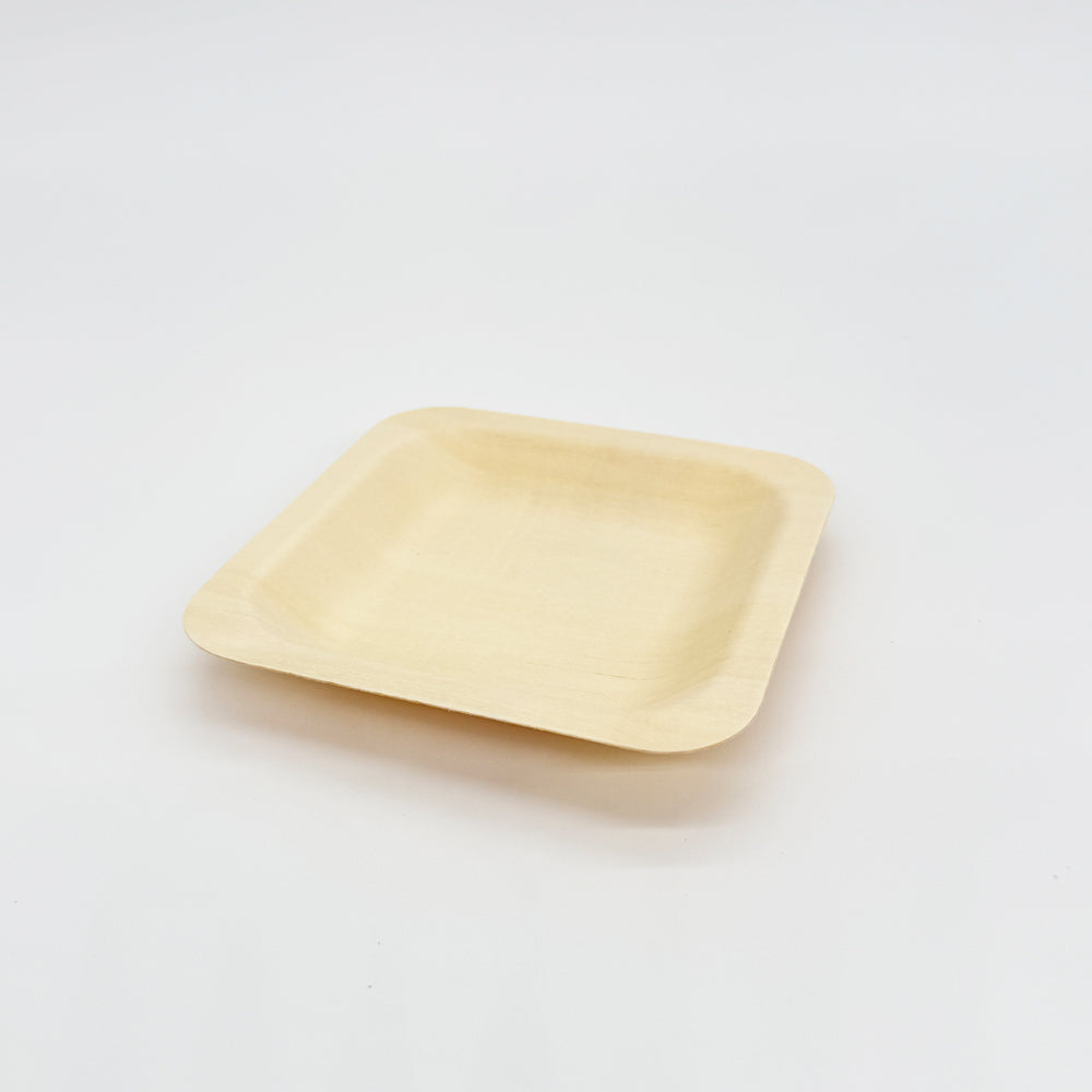 4.5"x4.5" Square Wooden Plate