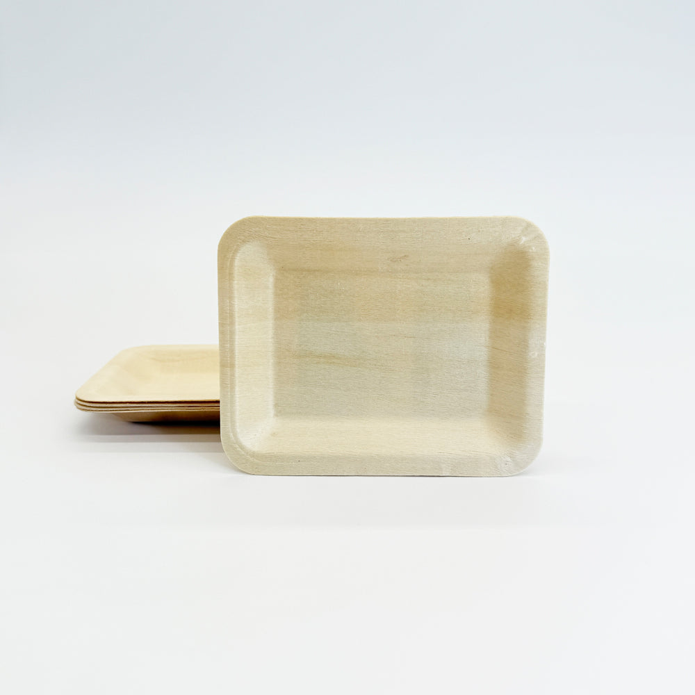 4.7"x3.7" Rectangle Wooden Plate