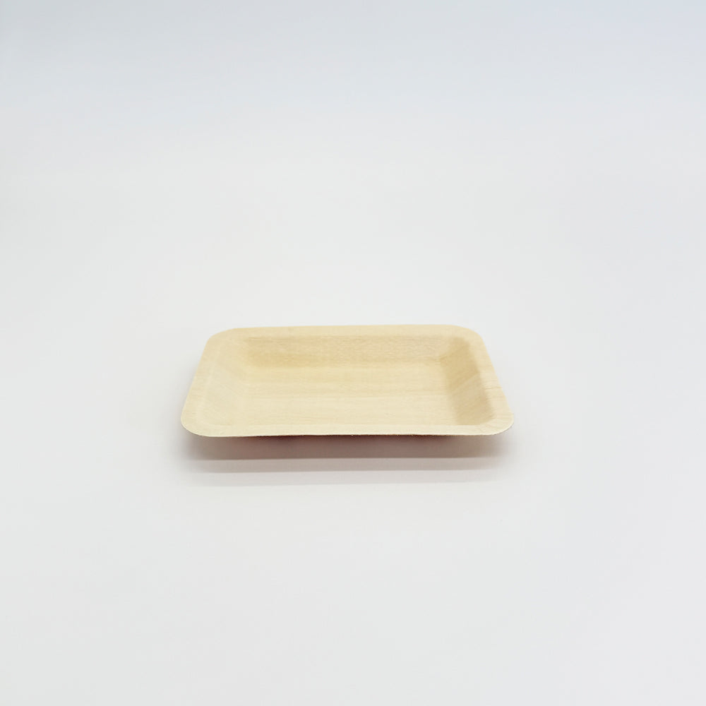 4.7"x3.7" Rectangle Wooden Plate