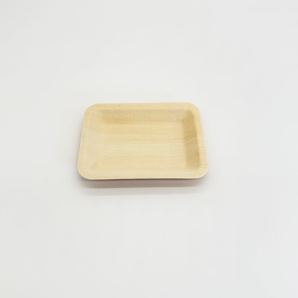 4.7"x3.7" Rectangle Wooden Plate