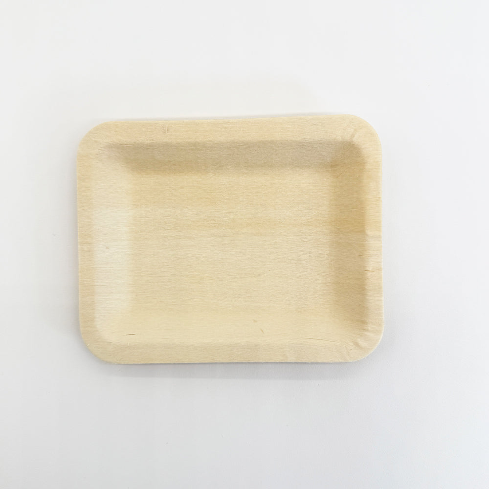 4.7"x3.7" Rectangle Wooden Plate
